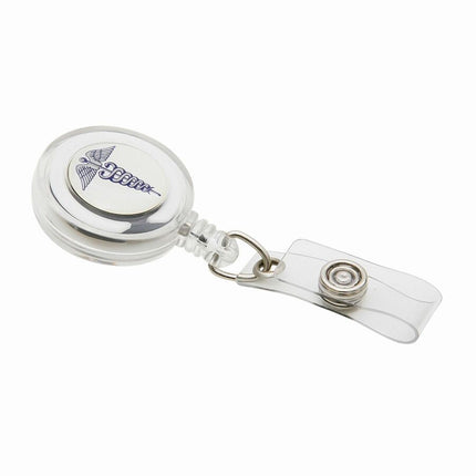 SICURIX Caduceus ID Badge Reels Round Swivel Spring Clip Strap ASSORTED Colors (68650)