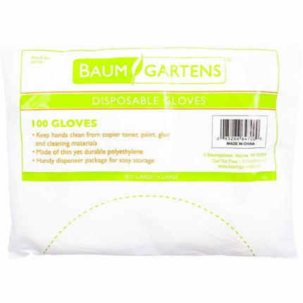 Baumgartens Multipurpose Disposable Gloves 100 Pack CLEAR (64700)