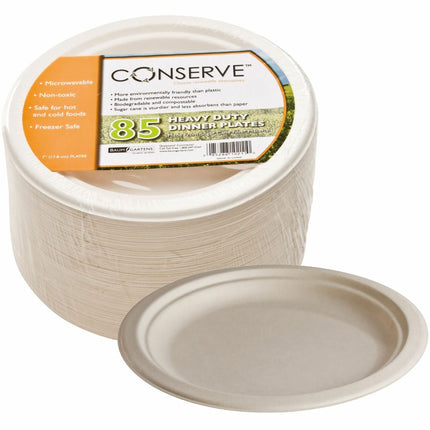 CONSERVE 7" Salad Plates 7" 85 Pack OFF WHITE (10211)