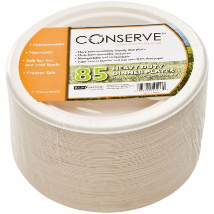 CONSERVE 7" Salad Plates 7" 85 Pack OFF WHITE (10211)