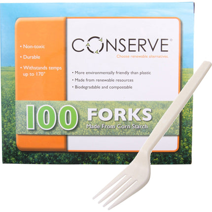 CONSERVE Forks 100 Pack OFF WHITE (10231)