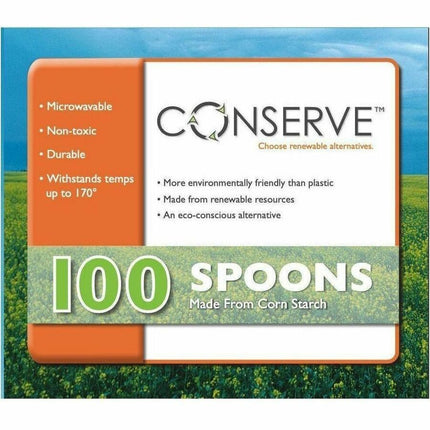 CONSERVE Spoons 100 Pack OFF WHITE (10232)