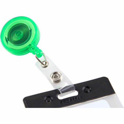 SICURIX Translucent ID Badge Reels Round Belt Clip Strap 4 Pack Raspberry Lemon BLUEberry Lime (68894)