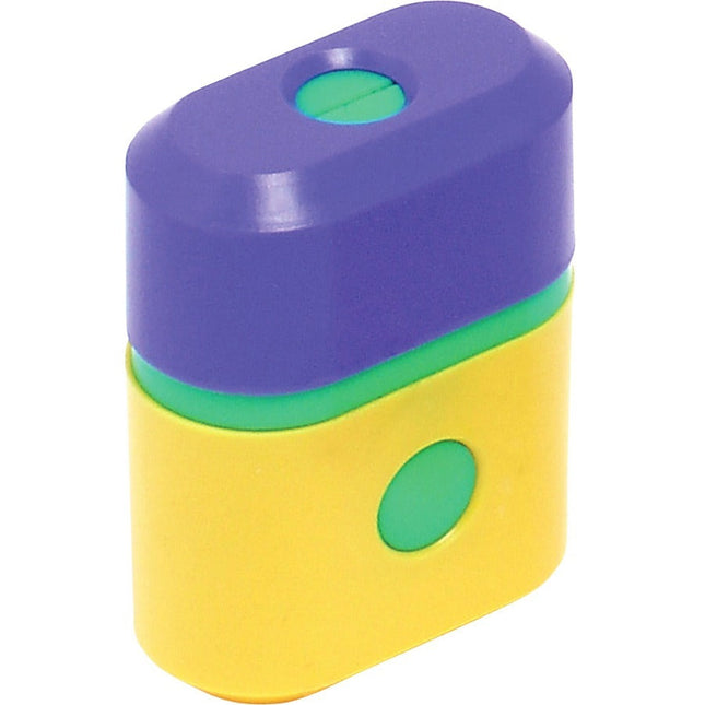 Baumgartens Button Release Pencil Sharpener Single Hole ASSORTED Colors (19502)