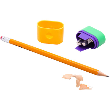 Baumgartens Button Release Pencil Sharpener Single Hole ASSORTED Colors (19502)