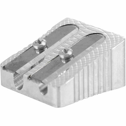 Baumgartens Pencil Sharpener Dual Hole SILVER (MR-2110)