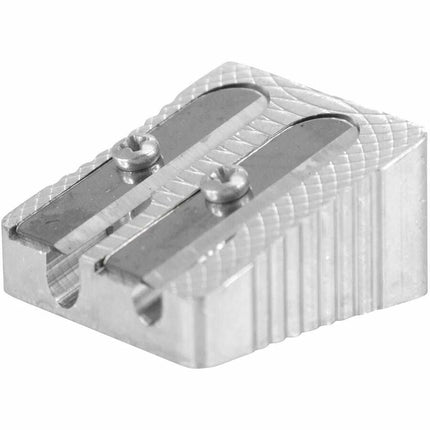 Baumgartens Pencil Sharpener Dual Hole SILVER (MR-2110)