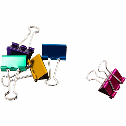 Baumgartens Metallic Designer Binder Clips Medium 5 Pack ASSORTED Colors (29730)