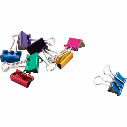 Baumgartens Metallic Designer Binder Clips Small 8 Pack ASSORTED Colors (29720)