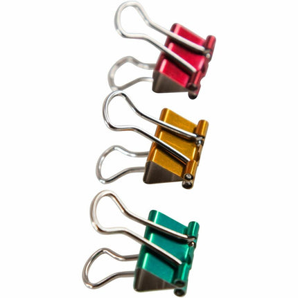 Baumgartens Metallic Designer Binder Clips Small 8 Pack ASSORTED Colors (29720)