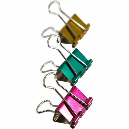 Baumgartens Metallic Designer Binder Clips Large 4 Pack ASSORTED Colors (29740)