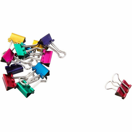 Baumgartens Metallic Designer Binder Clips Mini 12 Pack ASSORTED Colors (29710)