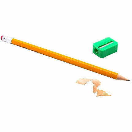 Baumgartens Slanted Face Pencil Sharpener Single Hole ASSORTED Colors (MR3380)