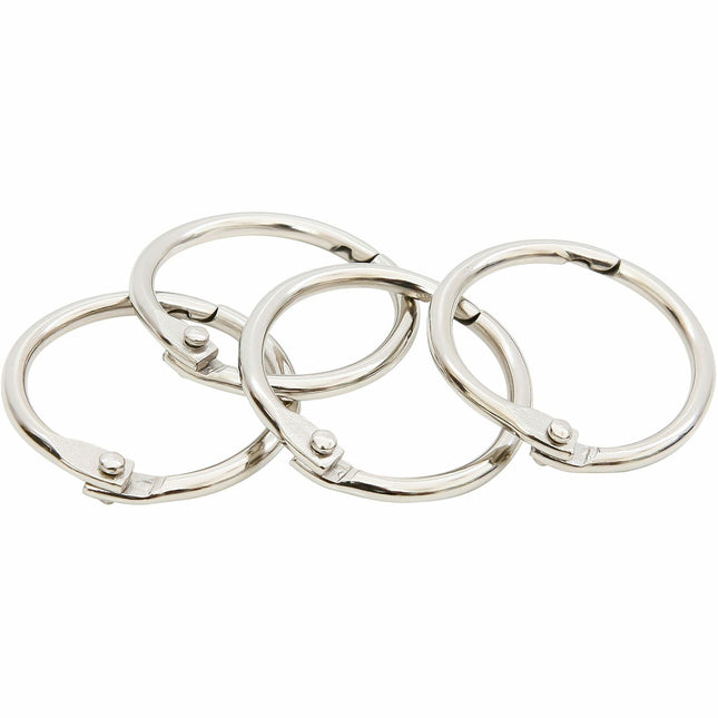 Baumgartens Book Rings 1" 4 Pack Chrome (31425)