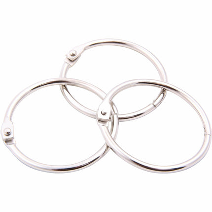 Baumgartens Book Rings 1 1/2" 3 Pack Chrome (31445)
