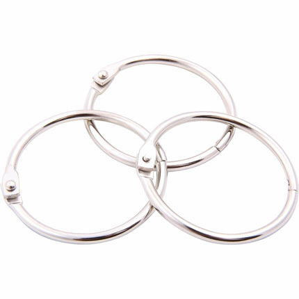 Baumgartens Book Rings 1 1/2" 3 Pack Chrome (31445)