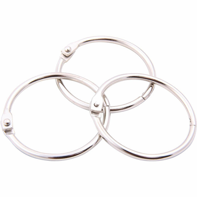 Baumgartens Book Rings 1 1/2" 3 Pack Chrome (31445)