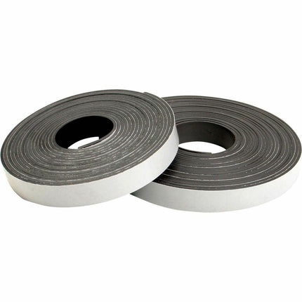 Zeüs Industrial Durable Self-Adhesive Flexible Wide Magnetic Tape Roll REFILL and Self-Cutting Dispenser CLEAR (66022)