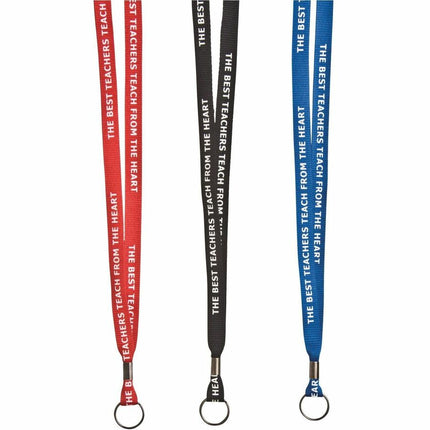 SICURIX Teacher Lanyard Ring Flat Style ASSORTED Colors (98000)