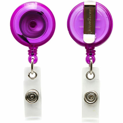 SICURIX Standard ID Badge Reel Round Belt Clip Strap Purple (68858)