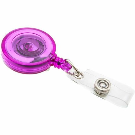 SICURIX Standard ID Badge Reel Round Belt Clip Strap Purple (68858)