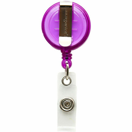 SICURIX Standard ID Badge Reel Round Belt Clip Strap Purple (68858)