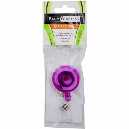 SICURIX Standard ID Badge Reel Round Belt Clip Strap Purple (68858)