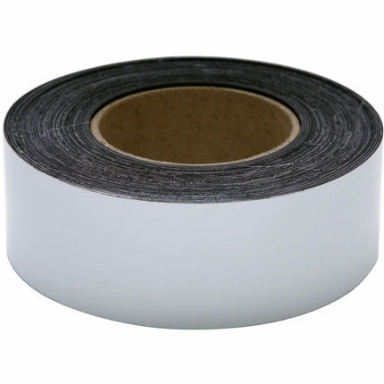 Zeus Write On/Wipe Off Magnetic Label Tape 50' x 2" WHITE (66152)