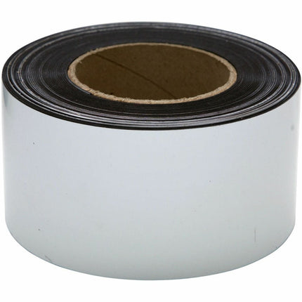 Zeus Write On/Wipe Off Magnetic Label Tape 50' x 3" WHITE (66153)