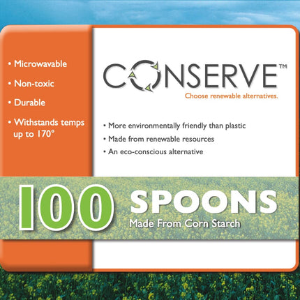 CONSERVE Spoons 100 Pack OFF WHITE (10232)