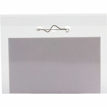 SICURIX Pin Style Printable Badge Kit 3 1/2" x 2 1/4" Horizontal 100 Pack (67671)