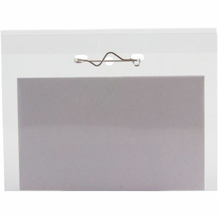SICURIX Pin Style Printable Badge Kit 4" x 3" Horizontal 100 Pack (67670)