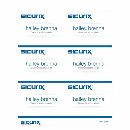 SICURIX Printable Badge Inserts 4" x 3" 60 Pack (67661)