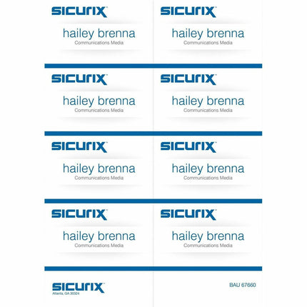 SICURIX Printable Badge Inserts 3 1/2" x 2 1/4" 56 Pack