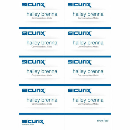SICURIX Printable Badge Inserts 3 1/2" x 2 1/4" 56 Pack (67660)