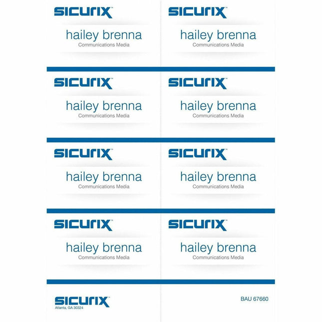 SICURIX Printable Badge Inserts 3 1/2" x 2 1/4" 56 Pack