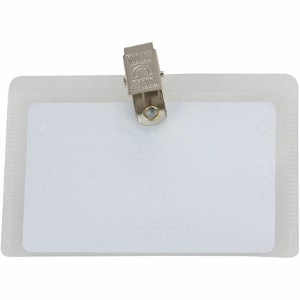 SICURIX Clip Style Printable Badge Kit 3 1/2" x 2 1/4" Horizontal 50 Pack (67672)