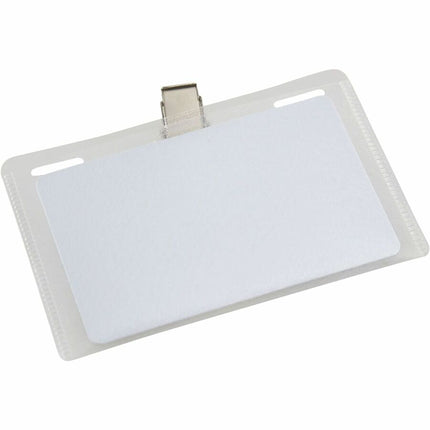SICURIX Clip Style Printable Badge Kit 3 1/2" x 2 1/4" Horizontal 50 Pack (67672)