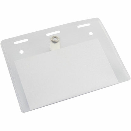 SICURIX Clip Style Printable Badge Kit 4" x 3" Horizontal 50 Pack (67673)