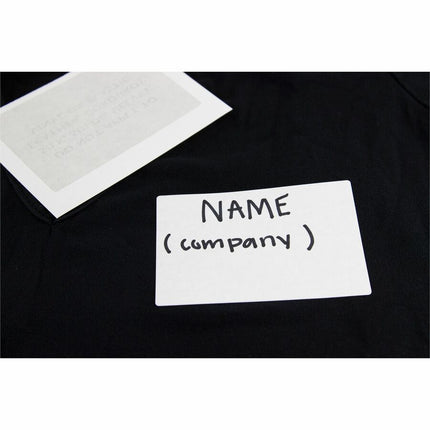 SICURIX Plain WHITE Adhesive Badges 2 Per Sheet 100 Pack White (67641)