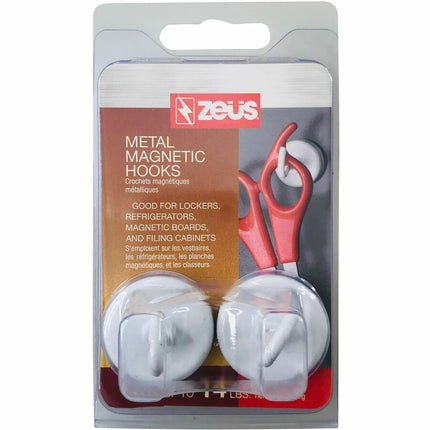 Zeus Magentic Hooks 14 lb. 2 Pack WHITE (42410)