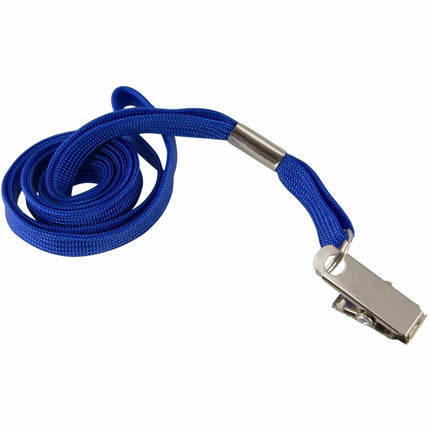 SICURIX Lanyard Flat BLUE with Clip 100 Pack (65603)
