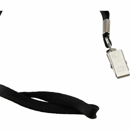 SICURIX Lanyard Flat BLACK with Clip 100 Pack (65609)