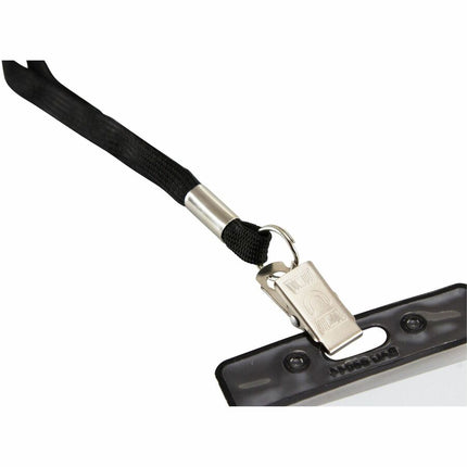 SICURIX Lanyard Flat BLACK with Clip 100 Pack (65609)