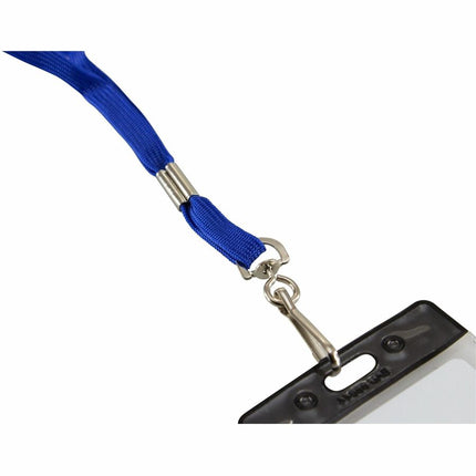 SICURIX Lanyard Flat BLUE with J Hook 100 Pack (65613)