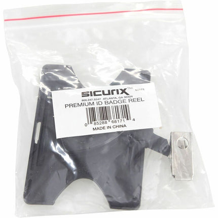 SICURIX Badge Holder Retractable Horizontal BLACK (68171)