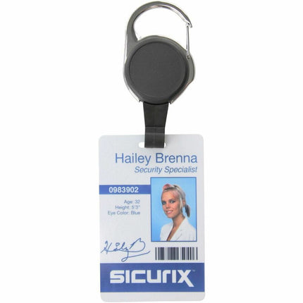 SICURIX Badge Reel QuickClip Nickel BLACK (68434)