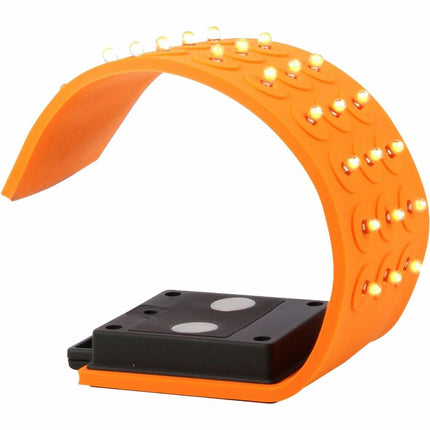 Mobile Ops Magnetic Silicone 30 LED Flexible  High Lumens Water-resistant Outdoor Tactical Handsfree Flashlight ORANGE (42670)