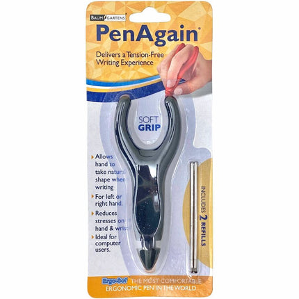 PenAgain ErgoSof Pen Ehlers-Danlos Arthritis Carpal Tunnel Pain Relief Black (00022)