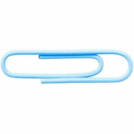 Baumgartens Vinyl Coated Paper Clips Jumbo Size 200 Pack ASSORTED Colors (ES-9400)